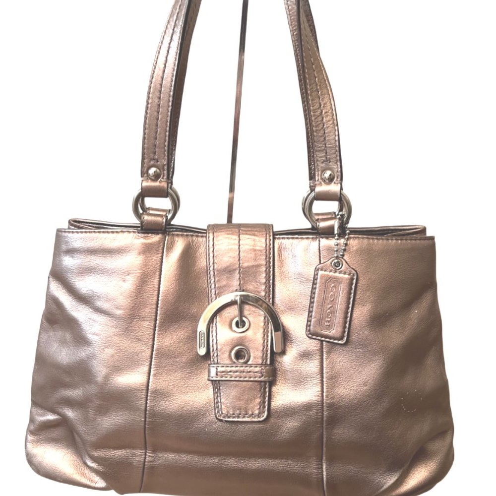 Coach Bronze Soho large Leather East West Tote Shoulder Bag